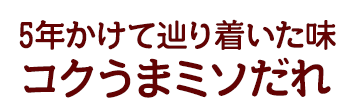 コクうまミソだれ