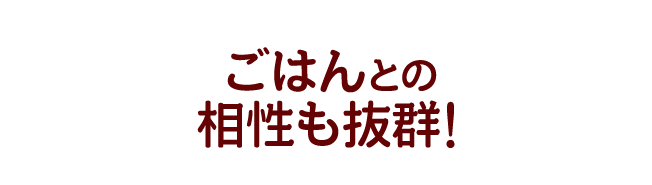 ごはんとの相性も抜群!